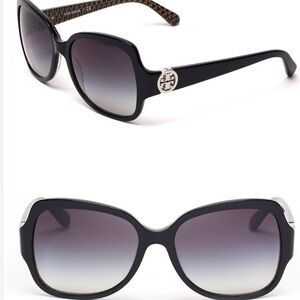 Tory Burch classic authentic temple logo sunglasses. Brand new